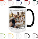 Custom Mug Upload Your Picture Personalized Coffee Mug with Photo Text Name Customized Cup Unique Ideas Gifts for Men Women Mom Dad Halloween Christmas Thanksgiving Friend Family by TinyTreasures Baby Boutique