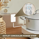 Outlet Concealer Power Strip | 5ft Flat Extension Cord | Ultra-Thin Outlet Cover Extension Cord with 3AC Outlets-,Universal Size,1625W for Kitchen, Home Improvement, Child & Pet Safe by TinyTreasures Baby Boutique