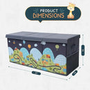 Extra Large Toy Storage Organizer with Lid - Sturdy, Collapsible Toy Chest Storage Box with Cute Design - Toys Bin with Dividers for Kids, Boys, Girls, Nursery, Bedroom, Play room 37"x16"x14" by CozyNest Decor