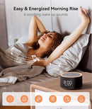 Dreamegg D1+ Sound Machine & Alarm Clock - Sound Machine for Sleep, White Noise Machine with 29 Soothing Sounds, Night Light, 0-100% Dimmable, White Noise Alarm Clock for Bedrooms Adults Baby, Black by TinyTreasures Baby Boutique