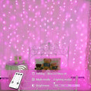 JMEXSUSS 300 LED Pink Curtain Lights Indoor, Christmas Lights Plug in, 8 Modes Pink String Lights for Bedroom Window Wall Party Backdrop Xmas Valentine Decorations, 9.8x9.8ft by CozyNest Decor