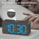 uscce Wooden Digital Alarm Clocks for Bedrooms: Dimmable Dual Alarm Clock with Large Numbers for Bedside Desk - Loud Alarm for Heavy Sleepers with Volume Control - Wood Decor & Gifts by CozyNest Decor