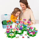 Birthday Toys Gifts for 2 3 4 5 6 Years Old Toddler Girls Boys, 156 PCS Insect Flower Garden Building Educational STEM Learning Pretend Play Gardening Set, Gifts for Preschool Kids Age 2+ by TinyTreasures Baby Boutique
