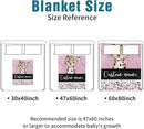 Custom Name Crib Bedding Set - Pink Leopard Theme, Personalized Nursery Bedding 3-Piece Set– Soft Blanket, Fitted Sheet, Changing Pad Cover – for Newborns Girls Nursery Gifts by TinyTreasures Baby Boutique
