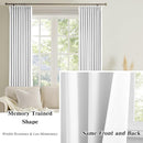 KEQIAOSUOCAI White Linen Pinch Pleat Curtains 92 Inches Long 2 Panels for Living Room Bedroom Snow White Pleated Hooks Elegant Luxury Privacy Curtain Drapes 92 Inch Length by TinyTreasures Baby Boutique