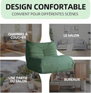 Modern Living Room Chair, Big Bean Bag Adult Floor Sofa, Togo Recliner Memory Foam Lazy Couch Suitable Balcony for Fireside Chair (Green) by CozyNest Decor
