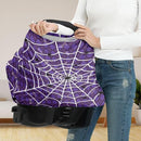 Binienty Halloween Spider Web and Bat Baby Car Seat Canopy Cover Halloween Decoration Nursing Cover for Breastfeeding Carseat Covers for Boy Girls by TinyTreasures Baby Boutique