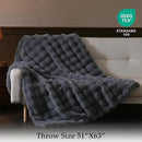 BENVWE Faux Fur Throw Blanket for Couch - Thickened Fluffy Soft Bubble Blanket for Living Room Home Decor - Fathers Day Birthday Gifts for Women Men, Grey, 50" x 60", 1300GSM by CozyNest Decor