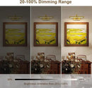 Wireless Picture Lights for Wall Rechargeable Brass Gallery Lights Battery Operated Art Lamps with Remote and Timer Dimmable Painting Lights for Artwork Portrait Display 12 Inch 2W 2700K by CozyNest Decor