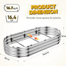KING BIRD Raised Garden Bed Kit 2025 Upgraded Quick-Setup Galvanized Planter Garden Box Outdoor for Gardening, Vegetables, Flowers, 74x36x12 in, Silver by GreenHaven Gardens