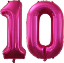 GOER Number 10 Balloons for 10th Birthday Party Decorations,42 Inch Jumbo Foil Helium Balloons for 10th Anniversary (Bright Peach) by TinyTreasures Baby Boutique