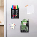 Black Small Magnetic Basket Set of 2, Refrigerator Basket, Magnetic Baskets Heavy Duty, Magnetic Storage for Locker Organizer Holder for Whiteboard Office, 3.7"x2.7"x4.8" by CozyNest Decor