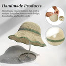Floppy Big Beach Straw Hats for Women Foldable Summer Wide Brim Packable Sun Hat Womens Travel Straw Fedora Hat by GreenHaven Gardens