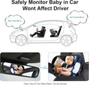 Baby Car Mirror, Safety Car Seat Mirror for Rear Facing Infant, Clear Wide View, 360°Rotation, Easily Observe the Baby Move, Secure, Shatterproof, Crash Tested and Certified(Orange) by TinyTreasures Baby Boutique
