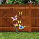 Juegoal 28 Inch Butterfly Garden Stake Decor Metal Wall Art Decoration, Mothers Day Ideal Gifts for Mom, Yard Outdoor Ornaments by GreenHaven Gardens
