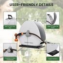 Giraffe Tools Ground Mounted Retractable Hose Reel 1/2 Inch x 82FT, Heavy Duty Automatic Rewind Garden Hose Reel, with Flexible Swivel Base for Lawn, Concrete Floor by GreenHaven Gardens