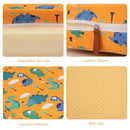 Toddler Booster Seat for Dining Table Kitchen Chair, Stronger Support Double Safe Straps Portable Booster Seat Dining Toddler, High Cushion for Travel Home with Non-Slip Bottom (Orange) by TinyTreasures Baby Boutique