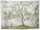 HZOHNAGO Japanese Tapestry Tree Misty Garden Lake Printed Wall Tapestry Ink Painting Wall Hanging for Bedroom Living Room Dorm 40" W x 30" H by CozyNest Decor