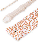 Recorder Instrument for Beginner Kids Adults,8-Hole Soprano Descant Recorder Music Flute with with Cleaning Rod & Leather Case For School Student Home Entertainment(2-Gold Leaf) by TinyTreasures Baby Boutique