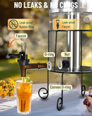Wantjoin Beverage Dispenser With Stand - 2 Gallon Drink Dispenser With Stand Juice Dispensers For Parties, Ice Core, Spigot, Visible Container For Lemonade, Cocktail, Sangria, Punch, Events, Buffet by CozyNest Decor
