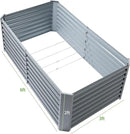 Land Guard 6×3×2ft Galvanized Raised Garden Bed, Planter Boxes Outdoor, Raised Garden Beds Outdoor for Vegetables, Flowers, Herbs, 269 Gallons, Modern Gray… by CozyNest Decor