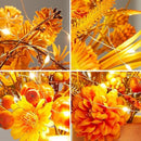 Thanksgiving Centerpiece Fall Table Flower - 2 Pack Lighted Realistic Artificial Table Plant with Western Modern Boho Rustic Aesthetic Bouquet Fall Decor Gift for Home Farmhouse by CozyNest Decor