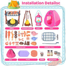Kids Camping Set with Play Tent,Campfire,Lantern,Indoor Outdoor Camping Set with Pop up Play Tent,Camping Toys Play Set for Kids 3 4 5 Year Old,Toddler Toys by TinyTreasures Baby Boutique