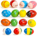 POPLAY 15 PCS Wooden Percussion Musical Egg Maracas Egg Shakers for Party Favors Classroom Prize Supplies Musical Instrument by TinyTreasures Baby Boutique