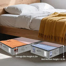 combocube 2 Pack Under Bed Storage Containers, Stackable Closet Organizers and Storage Bins with Sturdy Support, Foldable Underbed Clothes Storage Box for Blanket, Comforter, Sweater, Pillows, Shoes by CozyNest Decor
