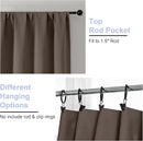 Simplebrand Ava Brown Blackout Curtains for Bedroom 72 Inch Length 2 Panels Set, Privacy Thermal Insulated Rod Pocket Door Window Curtains for Patio French Door Front Door, W40 x L72 Inch, Brown by TinyTreasures Baby Boutique