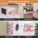 Magnetic Spice Rack for Refrigerator, Kitchen Organizer and Storage Shelf, Pink(4 Pack) by CozyNest Decor