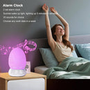 Upgraded Dinosaur Egg Alarm Clock/Digital Clock/Night Light/Music & White Noise Aid Sleep Machine/Bluetooth Speaker, Decor Ideal & Unique Lamp for Bedroom/Living Room, Gifts for Kids by TinyTreasures Baby Boutique