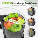 Aeitto Cold Press Juicer, Juicer Machines with 4.9" Large Feed Chute, Fits Whole Vegetables and Fruits, Professional Juice Maker, Easy to Clean, High Juice Yield, Easy to Assemble,Black by CozyNest Decor