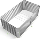 Land Guard 8×4×2 ft Galvanized Raised Garden Bed Kit, Galvanized Planter Raised Garden Boxes Outdoor, Large Metal Raised Garden Beds for Vegetables. by GreenHaven Gardens
