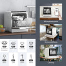 Portable Dishwasher Countertop, WIFI Smart Dishwasher, Compact Mini Dishwashers with 5L Built-in Water Tank, 6 Programs, 360° Dual Spray, High-Temp& Air-Dry Function, Fruit Cleaning by TinyTreasures Baby Boutique