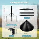 Bird Feeder Pole for Outdoors, 74.5 Inch Tall with 1-Inch Heavy Duty Steel Tube, 18 Inch Squirrel Baffle, 5-Prong Base, Adjustable Feeding Station for Bird feeders for Outdoors birdbath by GreenHaven Gardens