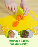 Kids Kitchen Knife Set, 15 Pcs BPA Free Montessori Kitchen Tools for Toddlers' Real Cooking, Include Knives, Crinkle and Sandwich Cutters, Peeler, Cutting Boards, Cleaning Tools for 3+ Birthday Gift by TinyTreasures Baby Boutique