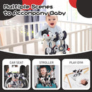 Jollybaby Crib Stroller Car Seat Toys for Baby 0-3-6-9-12 Months, Tummy Time Hanging Sensory Toys for Newborn with Music Box and Teether, Spiral Carseat Toy for Infant Boy Girl Gift (Black and White) by TinyTreasures Baby Boutique
