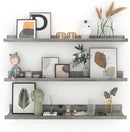 Giftgarden 36 Inch Grey Floating Shelves for Wall Mount, Gray Wood Wall Shelf Ledge for Bathroom Bedroom Living Room Kitchen Storage, Set of 3 Different Sizes by CozyNest Decor