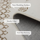 9x12 Area Rug Living Room Rugs, Boho Stain Resistant Washable Rug, Vintage Large Non-Slip Backing, Low Pile Lightweight Print Rug for Bedroom Dinning Room Home Office (Beige) by TinyTreasures Baby Boutique