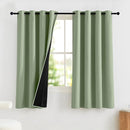 NICETOWN 100% Blackout Short Curtains for Kids Bedroom, Thermal Insulated Window Curtains 63 Inch Length 2 Panels Set, Grommet Top Drapes for Living Room, 52" W x 63" L, Olive by TinyTreasures Baby Boutique