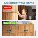 Cabinet Locks Baby Proofing (6-Pack Black) - Child Proof Cabinet Locks, No Drilling, Easy Installation, Adjustable & Reusable, Drawer Locks Baby Proofing by TinyTreasures Baby Boutique