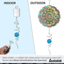 Gazing Ball Spiral Decorative Wind Spinner Tail with Blue Glass Orb,Wind Spinner Spiral Stabilizer,Hanging Visual Illusion in Spinning Yard Art Decor,Indoor Outdoor Garden Decoration-13 in by CozyNest Decor