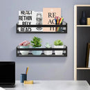 Gneric Floating Shelves for Wall, Black Nursery Book Shelves, 23.6 inch Kids Bookshelf, Wall Shelves for Living Room Bedroom Decor,Kitchen Spice Rack,Bathroom Storage Rack by CozyNest Decor