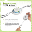 Plant Pulleys for Hanging Plants, Heavy Duty Retractable Hangers, 304 Stainless Steel Rope, Auto Plant Holder, Adjustable Climbing Hook for Garden Baskets Watering, or Bird Feeders 2PC (White) by GreenHaven Gardens