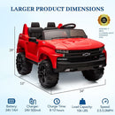 Hetoy 24V 2-Seater Truck Licensed Chevrolet Silverado Ride On Car Toy w/Parent Remote Control,4xSpring Suspension, 3 Speeds, Wireless Music, MP3 Player, Electric Vehicle Car for Kids, Red by TinyTreasures Baby Boutique