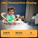 Steam Cleaner, Handheld Steam Cleaner, Steam Cleaner for Home with 16 Accessories and Automatic Steam Switch, Steamer for Cleaning Home, Living Room, Kitchen, Bathroom, Car (White) by TinyTreasures Baby Boutique