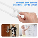 Vmaisi Baby Sliding Cabinet Locks - 4 Pack Adjustable U Shaped Child Safety Locks,Childproof Latches for Kitchen Bathroom Storage Cupboards Doors, Handles and Knobs White (4) by TinyTreasures Baby Boutique