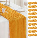 Sioloc Yellow Cheesecloth Table Runner Fall Autumn Decor for Home 10ft Table Cloth for Wedding Birthday Party Halloween Thanksgiving Decorations by CozyNest Decor