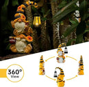 Solar Bee Garden Gnomes with LED Lantern – Waterproof Stacked Outdoor Decor for Yard, Patio – Unique Gnome Gift for Mom, Grandma, Women (Weatherproof Resin Outdoor Statues) by GreenHaven Gardens